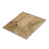 Carreau Encre japonaise sur papier Gibbons Primates & Pays (Côté)