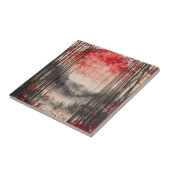 Carreau Encre lavée Sakura Lune de sang (1) (Côté)