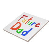 Carreau Enfant Texte Futur Papa T-shirts et cadeaux (Côté)