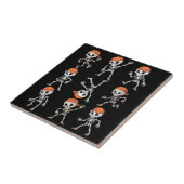 Carreau Enfants Danse Squelette Halloween (Côté)