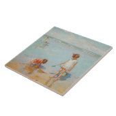 Carreau Enfants en bord de mer (Summer Beach Scene) (Côté)