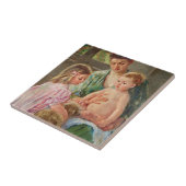 Carreau Enfants jouant avec un chien par Mary Cassatt (Côté)