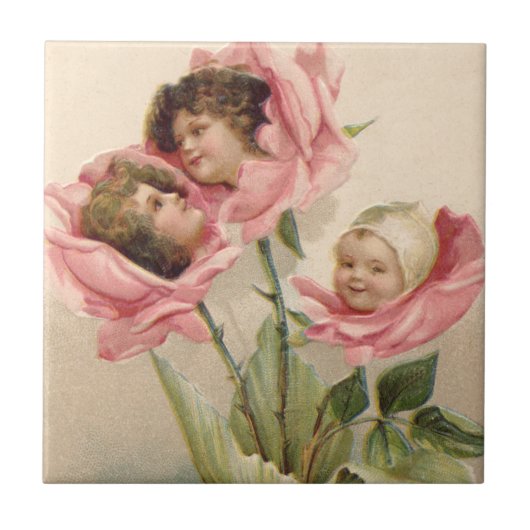 Carreau Enfants Mignons Roses Roses Pink (Devant)