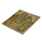 Carreau Enfants montant sur l'éléphant (litho) (Côté)