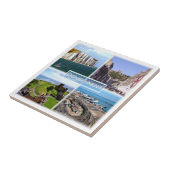 Carreau ENG005 DOVER château, port, KENT, Angleterre, (Côté)