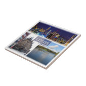 Carreau ENG018 LEEDS, Yorkshire, Angleterre, Europe, (Côté)