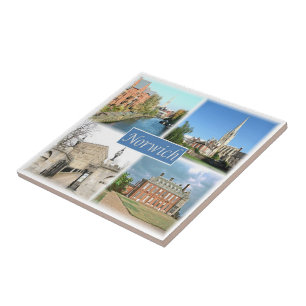 Carreau ENG054 NORWICH NORFOLK, Angleterre,