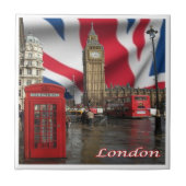 CARREAU ENG082 BIG BEN, DOUBLE DECKER BUS, (Devant)