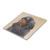 Carreau English Toy Spaniel Peinture Animal Art original (Côté)