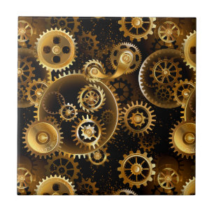 Carreau Engrenages en laiton Steampunk sans soudure