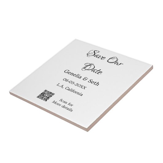 Carreau Enregistrer la date simple minimum détails du code (Côté)