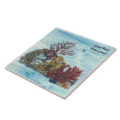 Carreau Enregistrer Les Récifs De Corail Peints À La Main (Côté)