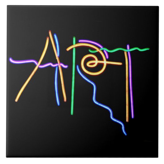 Carreau Enseigne au néon d'art (Devant)