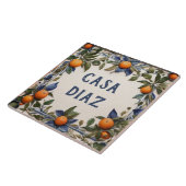 Carreau Enseigne de nom de maison personnalisée Oranges Es (Côté)