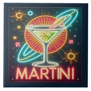 Carreau Enseigne néon Martini milieu du siècle