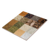 Carreau Ensemble de collages d'épices et d'ingrédients ali (Côté)