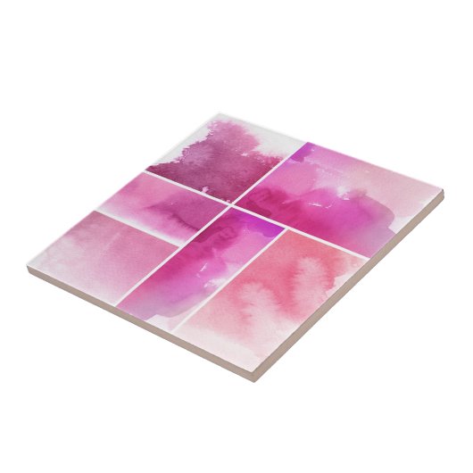 Carreau Ensemble de l'abrégé sur 3 peints à la main (Côté)