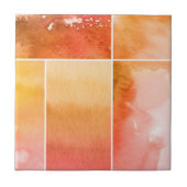 Carreau Ensemble de l'abrégé sur 4 peints à la main (Devant)