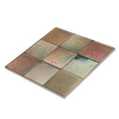 Carreau Ensemble de tons de terre marbrée en mosaïque de 9 (Côté)