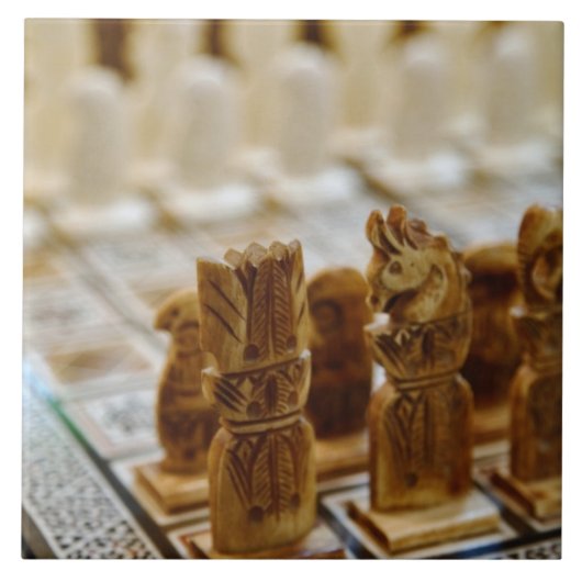 Carreau Ensemble d'échecs à vendre, souk Khan el Khalili, (Devant)