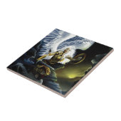 Carreau Épée d'ange guerrier de fantasy féroce (Côté)