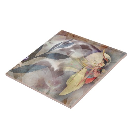 Carreau Ephemera Découpage Fée Vintage (Côté)