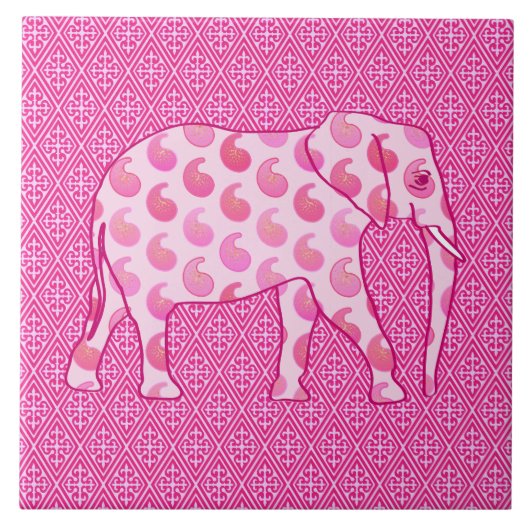Carreau Ephène de mer - rose glacé et fuchsia (Devant)
