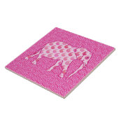 Carreau Ephène de mer - rose glacé et fuchsia (Côté)