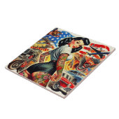 Carreau Épingle américaine tatouée (Côté)