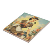 Carreau Épingle de beauté vintage (Côté)