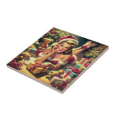 Carreau Épingle de Noël Vintage (Côté)