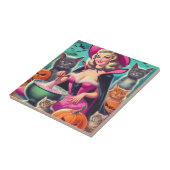 Carreau Épingle de sorcière d'Halloween (Côté)