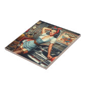 Carreau Épingle mécanique vintage vers le haut (Côté)