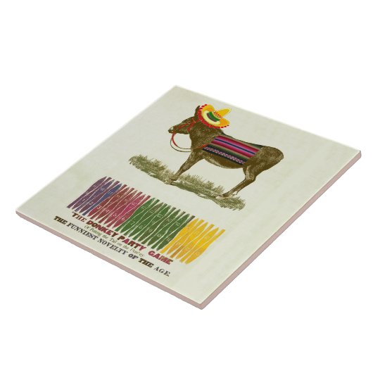 Carreau Éplucher la queue sur l'âne (Côté)