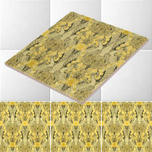 Carreau Époque victorienne Art Nouveau Peacocks & Honeysuc