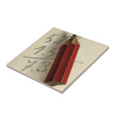 Carreau Équation mathématique avec crayon rouge, Vintage (Côté)