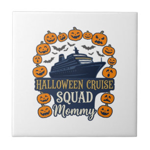 Carreau Équipage de croisière Halloween Maman Bateau Citro