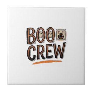 Carreau Équipe Boo Chemise Vintage Halloween Gravure Desig