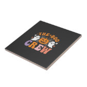 Carreau Équipe de fantômes de citrouille de Halloween Desi (Côté)