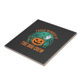 Carreau Équipe de fantômes de design de citrouille Hallowe (Côté)