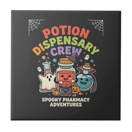 Carreau Équipe de potion de pharmacie Halloween (Devant)