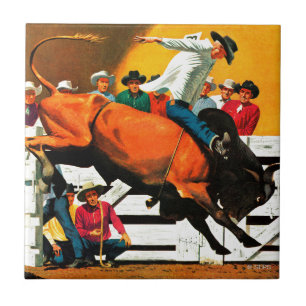 Carreau Équitation de Taureau par Fred Ludekens