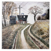 Carreau Eric Ravilious - Caravanes, (Devant)