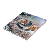 Carreau Eric Ravilious - Le Vicarage en hiver (Côté)