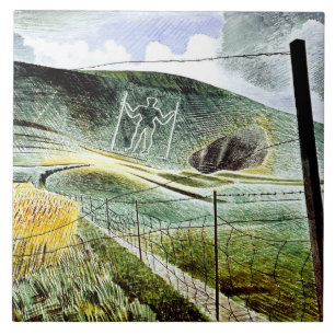 Carreau Eric Ravilious - The Wilmington Giant,