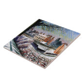 Carreau Eric Ravilious, Vicarage en hiver (Côté)