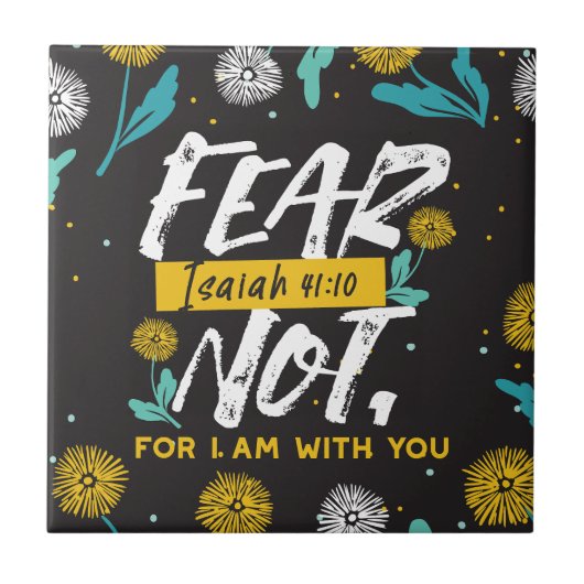 Carreau Esaïe 41:10 - Peur Pas Un Verset De Bible Inspirat (Devant)