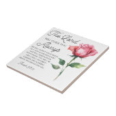 Carreau Esaïe 58:11 Écriture biblique Rose unique (Côté)