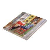 Carreau Esbjorn Faire ses devoirs par Carl Larsson (Côté)