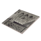 Carreau Escalier à la colline de fraise, gravée par J. (Côté)